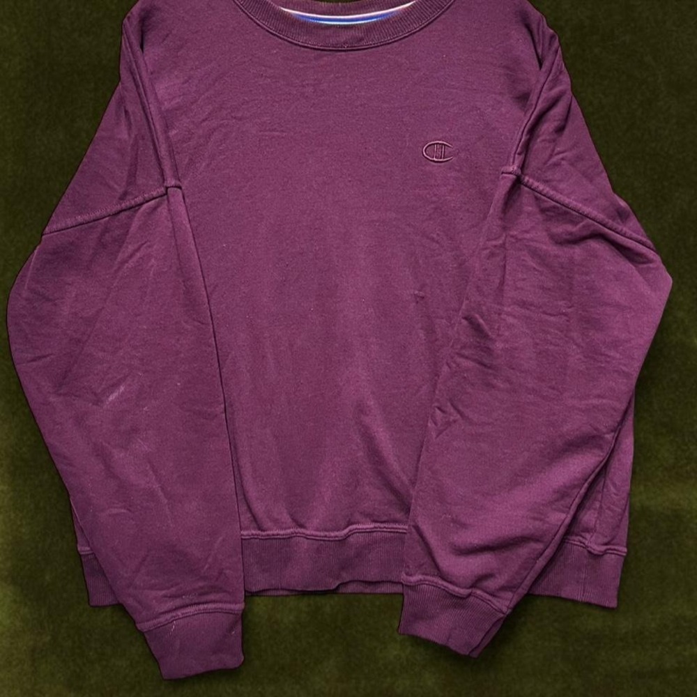 Vintage 90s Champion Maroon/Plum Crewneck Sweatshirt - Modern XL